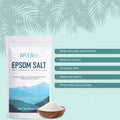 RIVERCO™ Epsom Salt, 100% Pure Magnesium Sulphate, Unscented, 1 KG, Bath Spa Shower Soak, Muscle Relief, Promotes Good Sleep